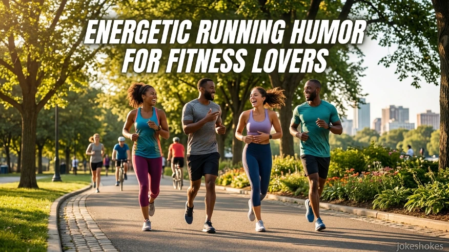 Energetic Running Humor for Fitness Lovers