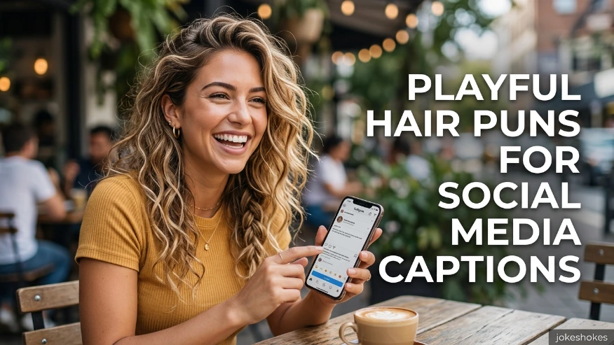 Playful Hair Puns for Social Media Captions