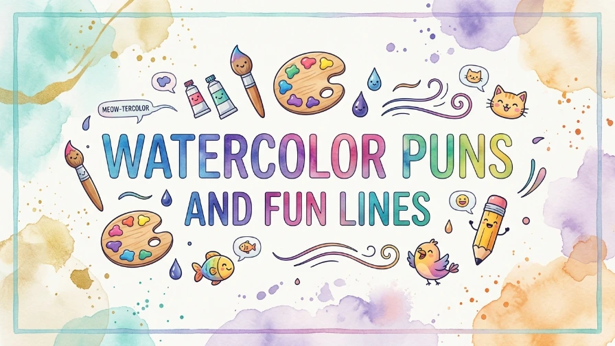 Watercolor Puns and Fun Lines
