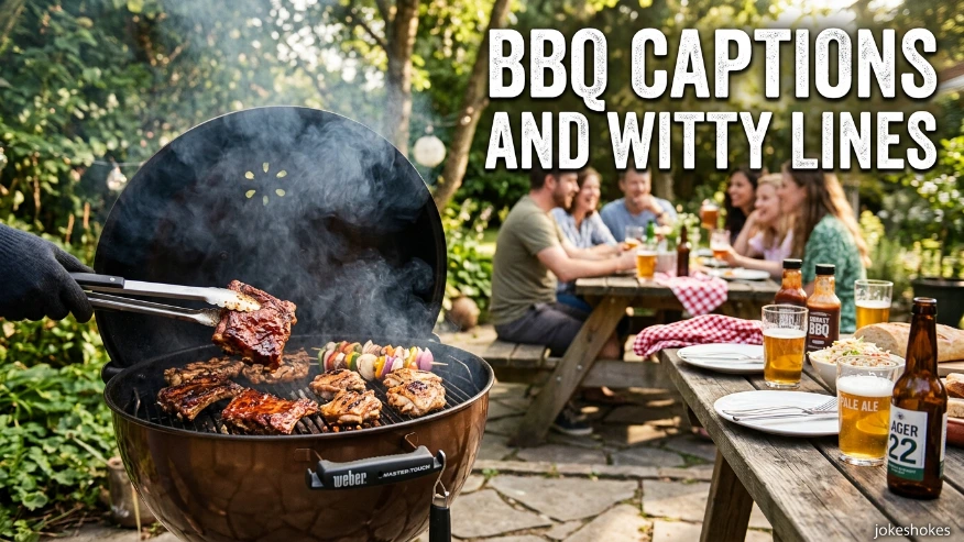 BBQ captions and witty lines