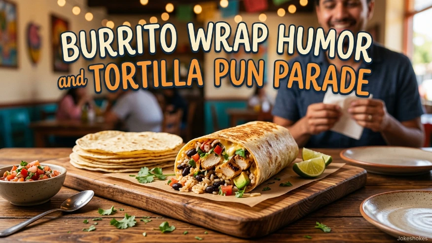 Burrito wrap humor and tortilla pun parade