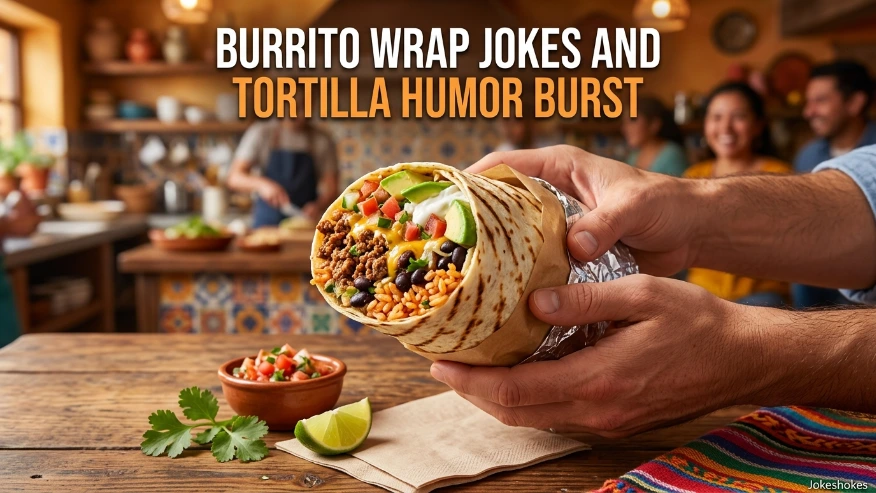 Burrito wrap jokes and tortilla humor burst