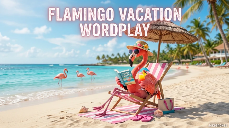 Flamingo Vacation Wordplay