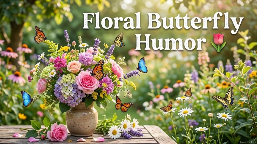 Floral Butterfly Humor ๐ท