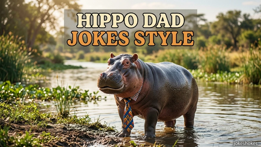 Hippo Dad Jokes Style