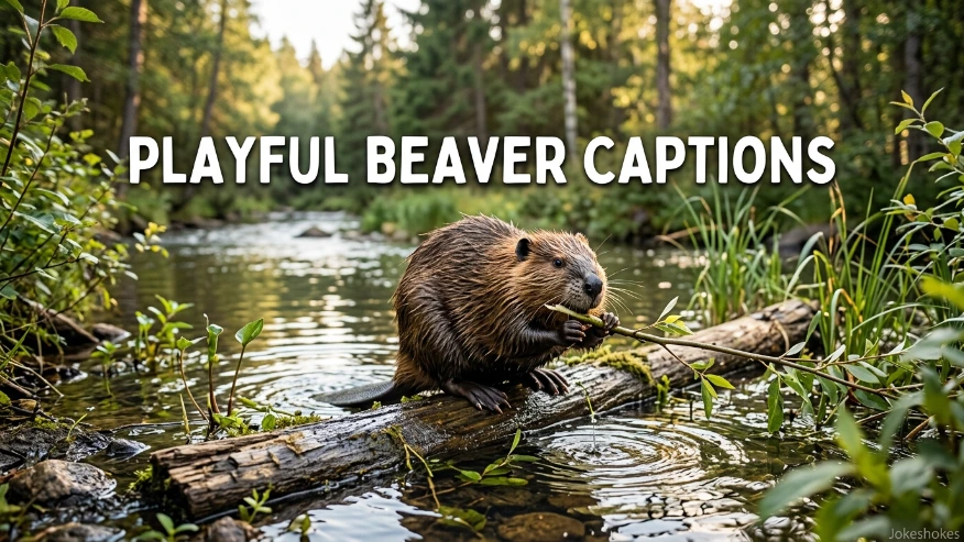 Playful Beaver Captions