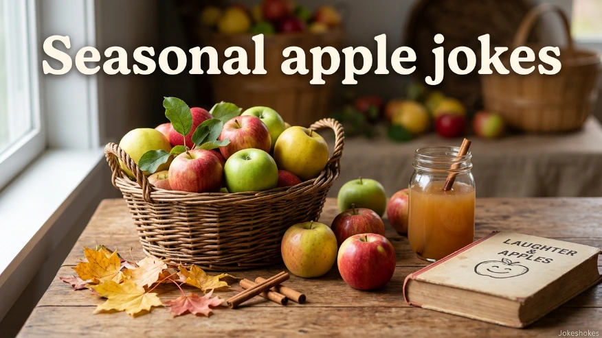 Seasonal apple jokes