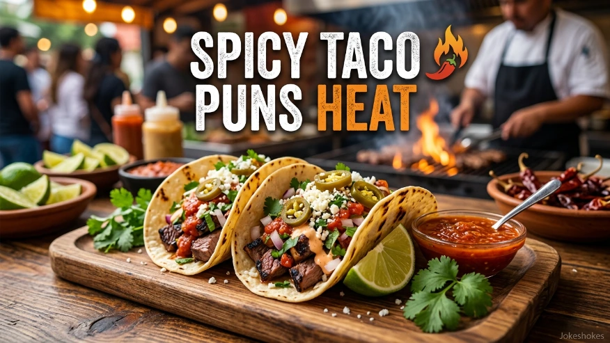 Spicy taco puns heat