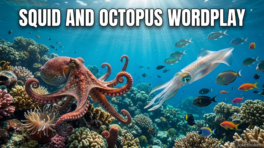 Squid And Octopus Wordplay