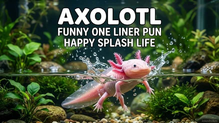 Axolotl Funny One Liner Pun Happy Splash Life