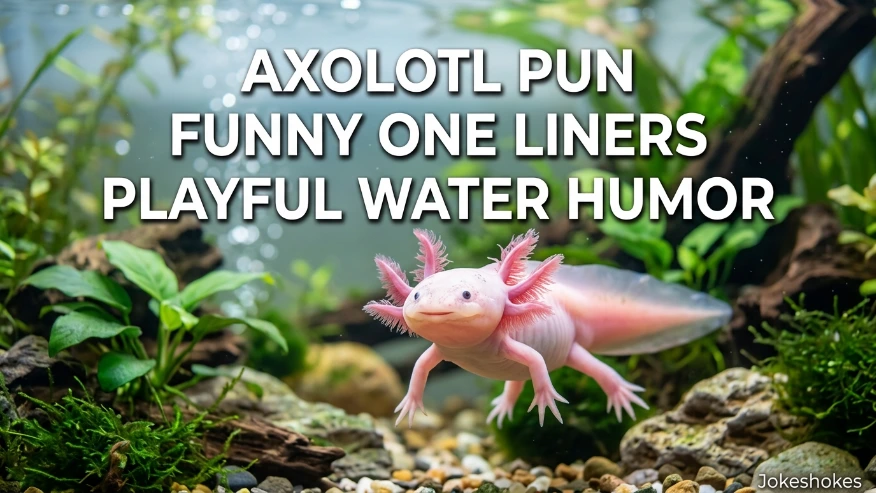 Axolotl Pun Funny One Liners Playful Water Humor