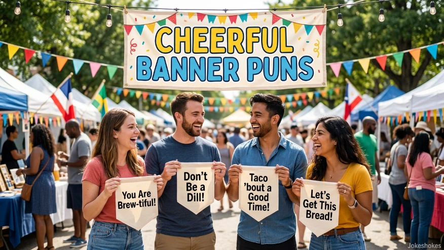 Cheerful Banner Puns