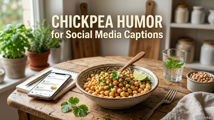 Chickpea Humor for Social Media Captions