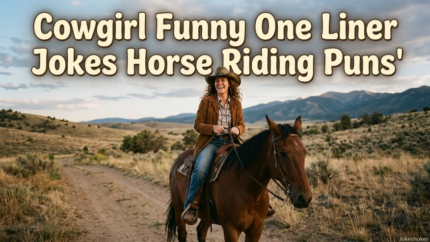 Cowgirl Funny One Liner Jokes Horse Riding Puns