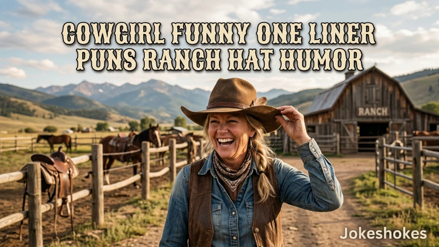 Cowgirl Funny One Liner Puns Ranch Hat Humor