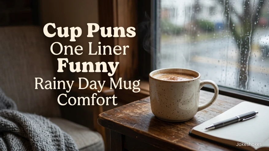 Cup Puns One Liner Funny Rainy Day Mug Comfort