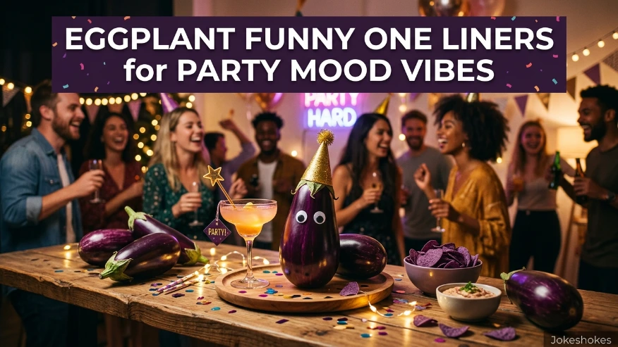 Eggplant Funny One Liners for Party Mood Vibes