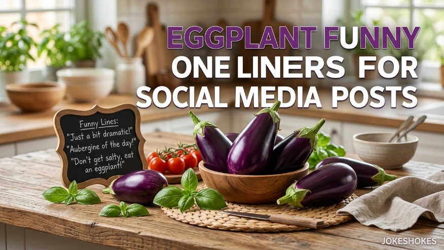 Eggplant Funny One Liners for Social Media Posts