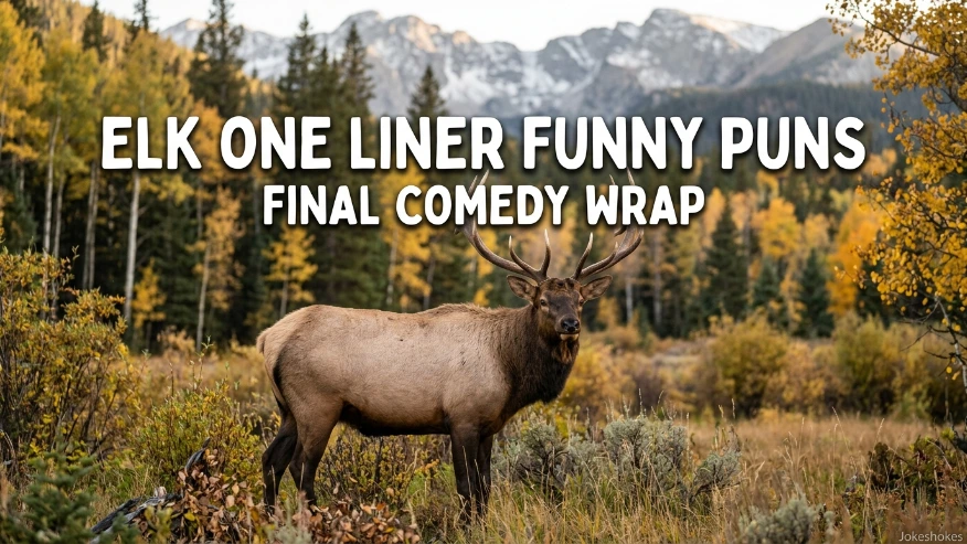 Elk One Liner Funny Puns Final Comedy Wrap