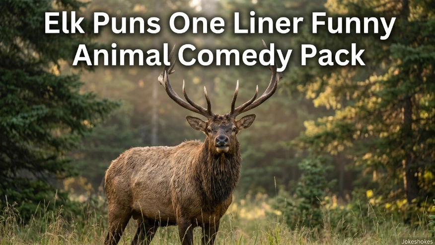 Elk Puns One Liner Funny Animal Comedy Pack
