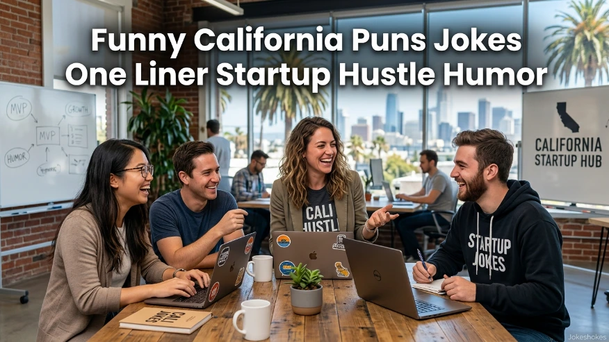 Funny California Puns Jokes One Liner Startup Hustle Humor