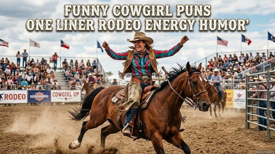 Funny Cowgirl Puns One Liner Rodeo Energy Humor