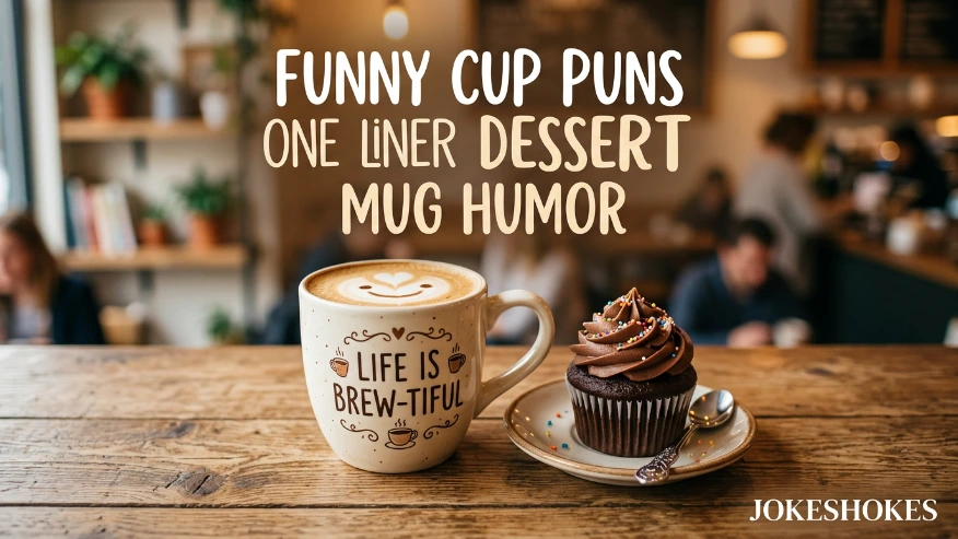Funny Cup Puns One Liner Sweet Dessert Mug Humor