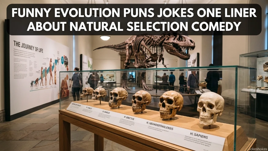 Funny Evolution Puns Jokes One Liner About Natural Selection Comedy