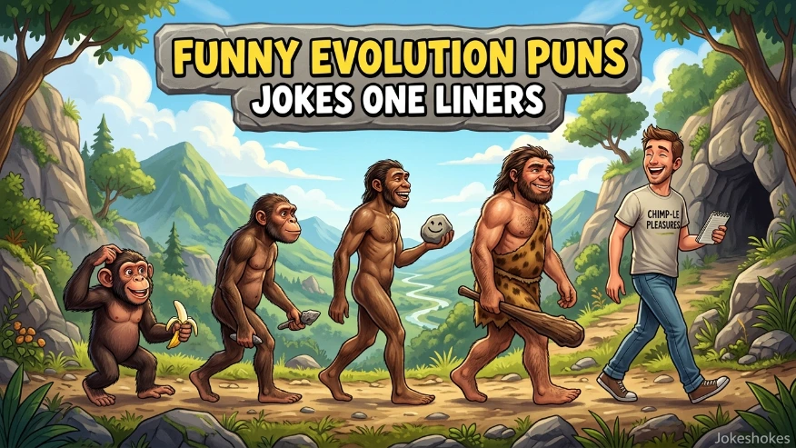 Funny Evolution Puns Jokes One Liner
