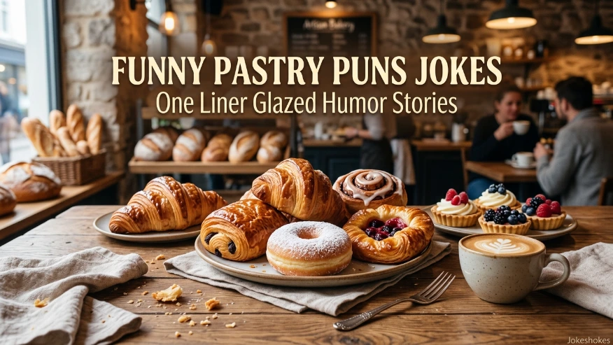 Funny Pastry Puns Jokes One Liner Glazed Humor Stories