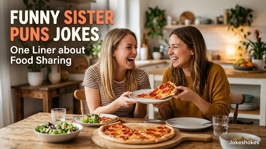 Funny Sister Puns Jokes One Liner about Food Sharing