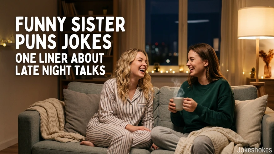 Funny Sister Puns Jokes One Liner about Late Night Talks