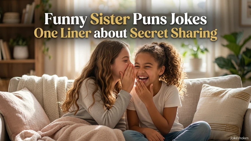 Funny Sister Puns Jokes One Liner about Secret Sharing