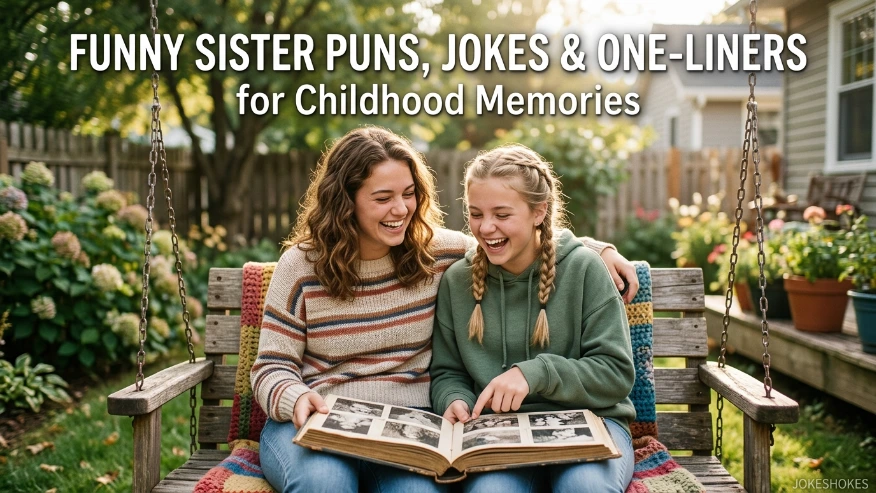 Funny Sister Puns Jokes One Liner for Childhood Memories