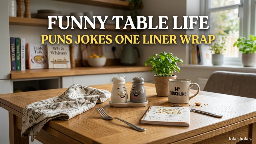 Funny Table Life Puns Jokes One Liner Wrap