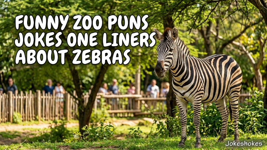 Funny Zoo Puns Jokes One Liner About Zebras