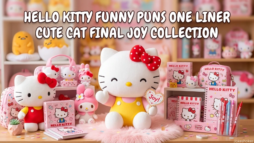 Hello Kitty Funny Puns One Liner Cute Cat Final Joy Collection