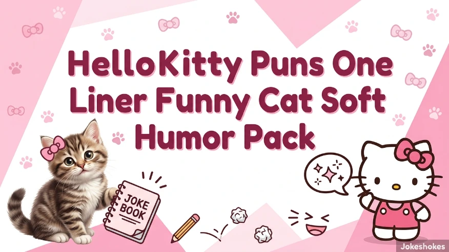 Hello Kitty Puns One Liner Funny Cat Soft Humor Pack