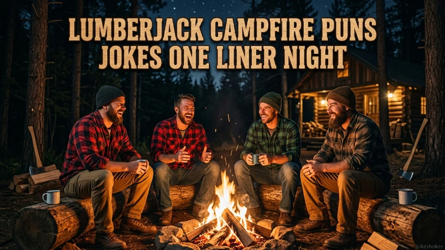 Lumberjack Campfire Puns Jokes One Liner Night