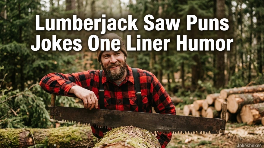 Lumberjack Saw Puns Jokes One Liner Humor