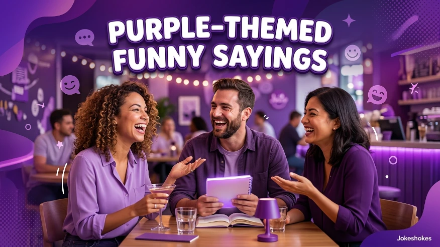 Purple-Themed Funny Sayings