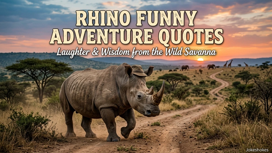 Rhino Funny Adventure Quotes
