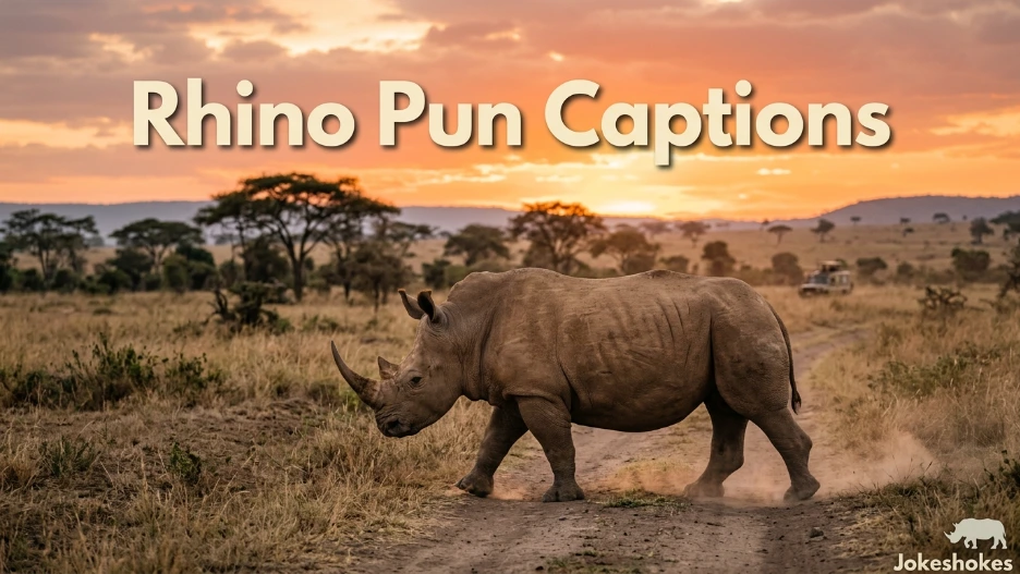 Rhino Pun Captions