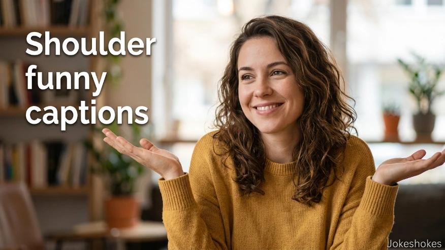 Shoulder funny captions