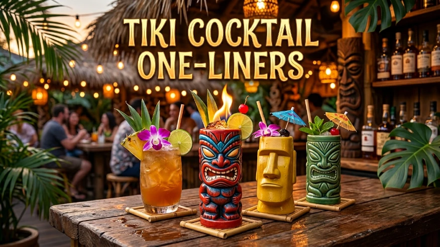 Tiki Cocktail One-Liners