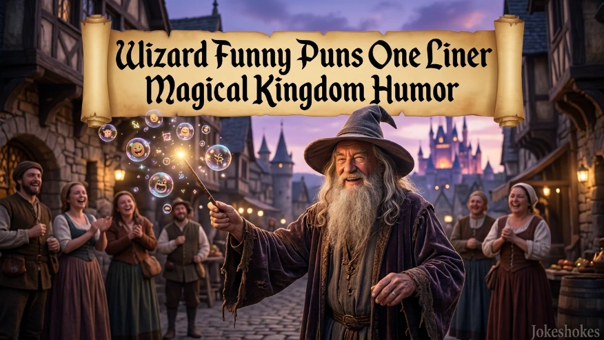 Wizard Funny Puns One Liner Magical Kingdom Humor