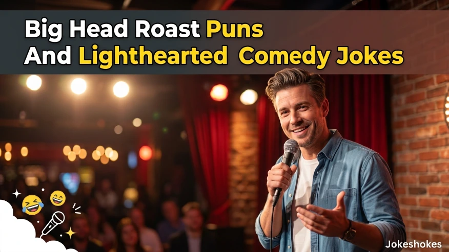 Big Head Roast Puns And Lighthearted Comedy Jokes