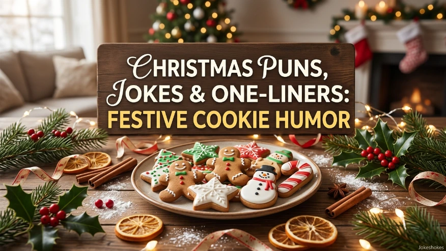 Christmas Puns Jokes One Liner Festive Cookie Humor