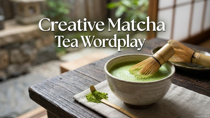 Creative Matcha Tea Wordplay