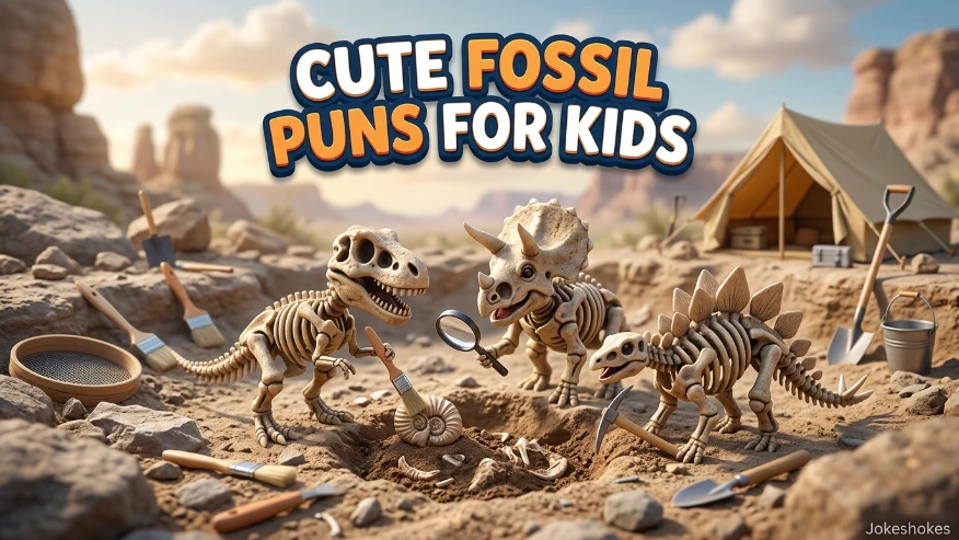 Cute Fossil Puns for Kids